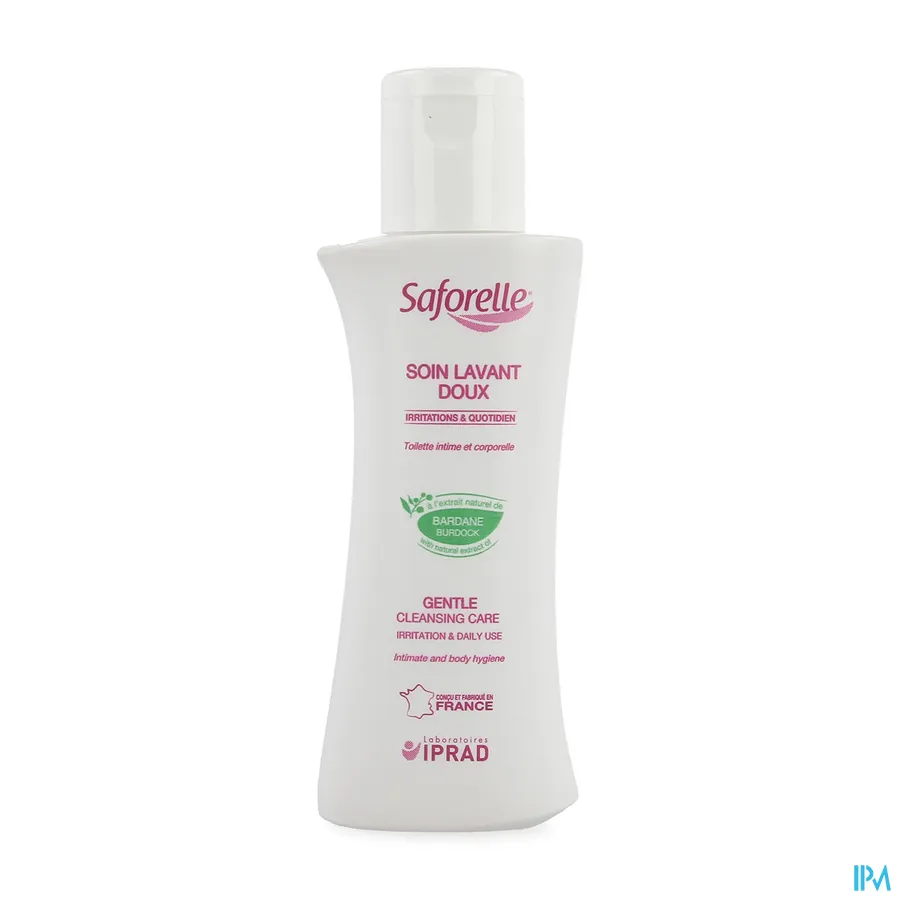 productshot van Saforelle Zachte Intieme Wasoplossing voor Dagelijks Gebruik voor Gevoelige of Geïrriteerde Huid 100 ml