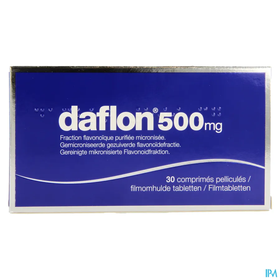 packshot van Daflon 500 mg 30 tabletten