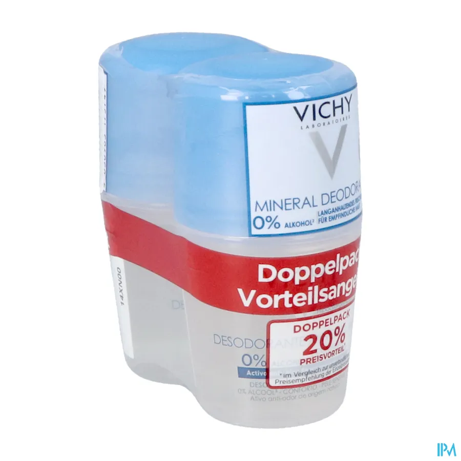 packshot van Vichy Mineraal Deodorant Roller Duo Promo* 2 x 50 ml