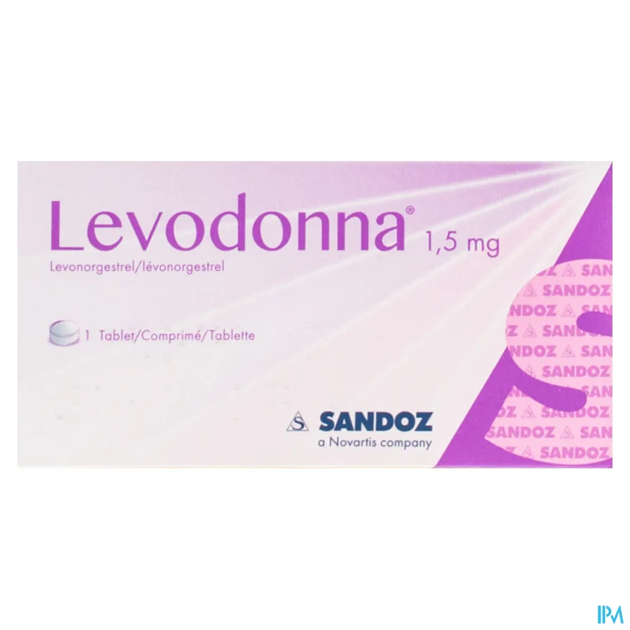 packshot van Levodonna 1,5mg 1 tablet