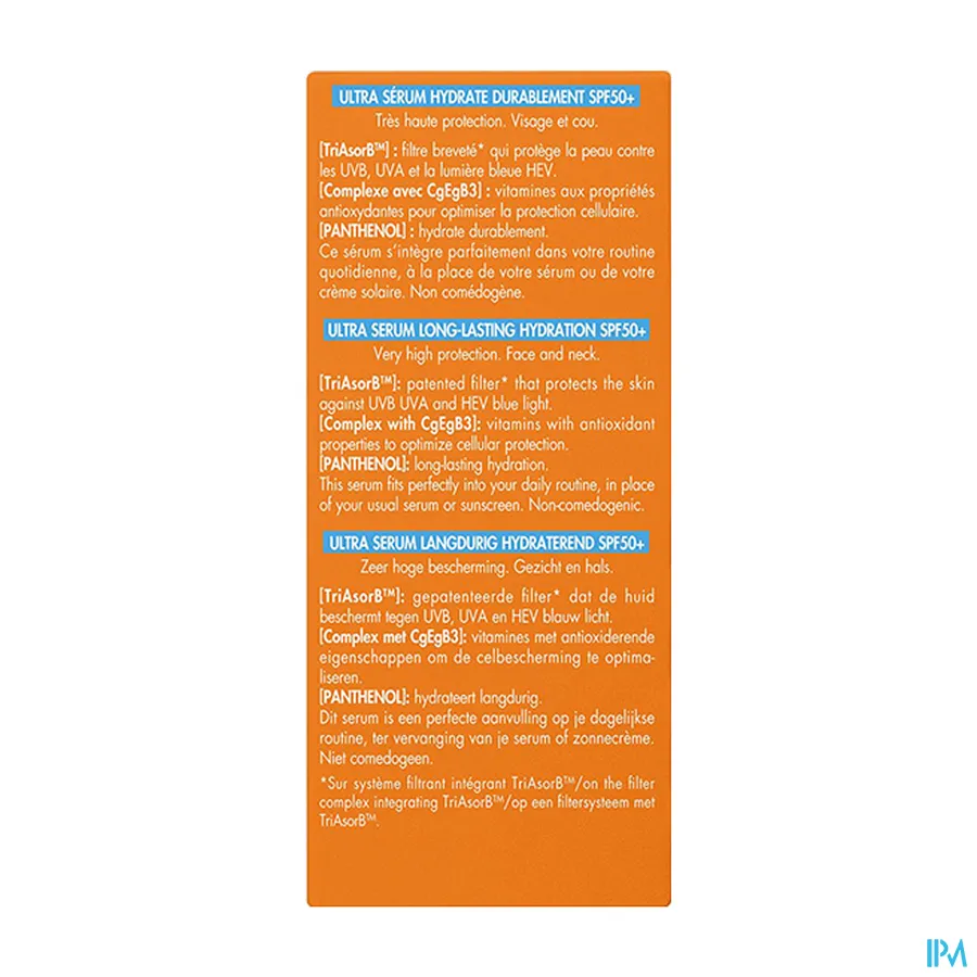 packshot van Avène Langdurig Hydraterend Ultra Serum SPF 50+ 30 ml
