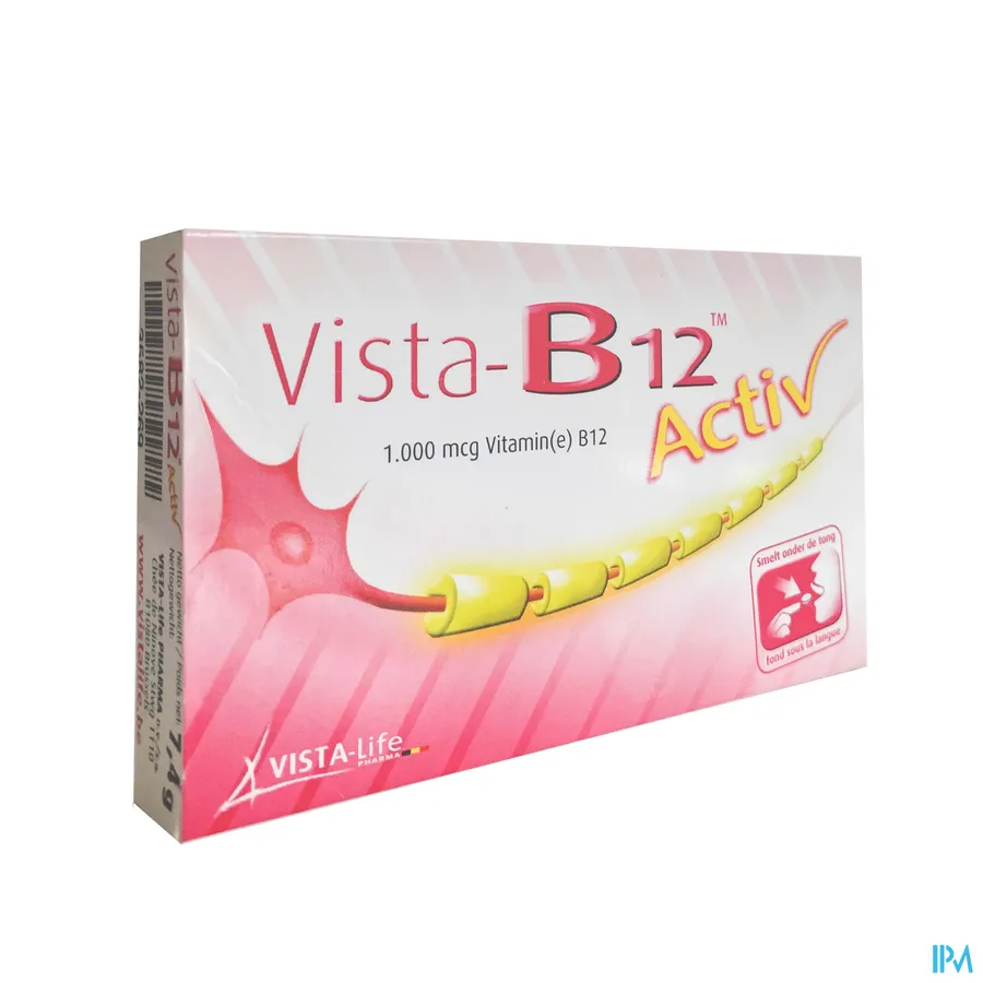 packshot van Vista B-12 Activ 60 smelttabletten