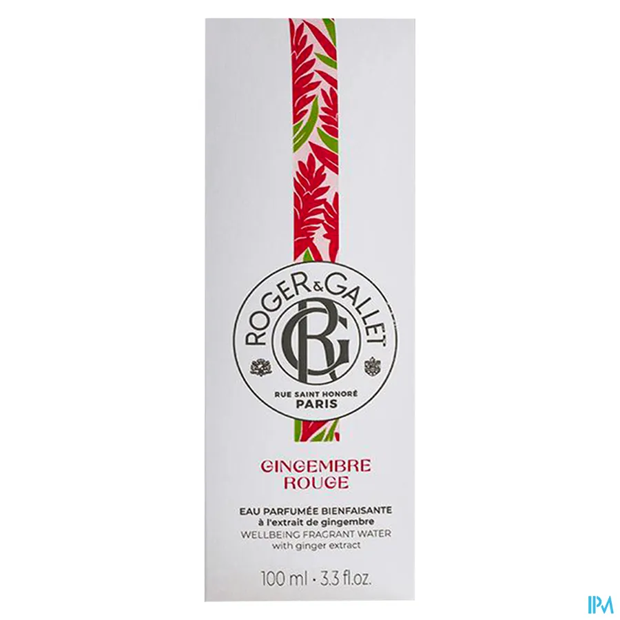 packshot van Roger & gallet Gingembre Rouge Eau Parfumee 100 ml