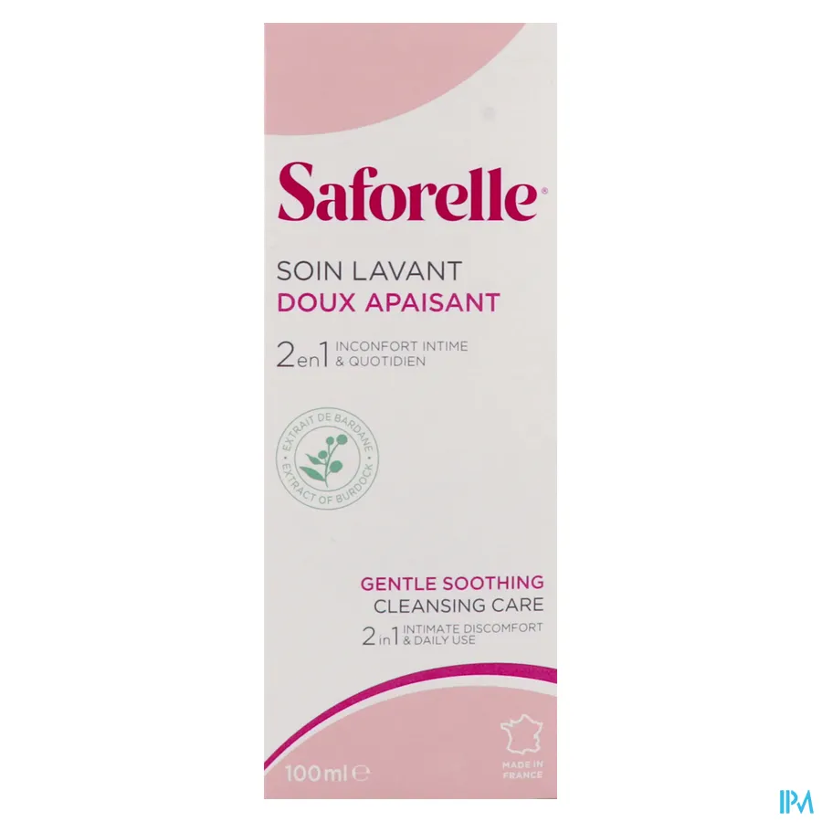 packshot van Saforelle Zachte Intieme Wasoplossing voor Dagelijks Gebruik voor Gevoelige of Geïrriteerde Huid 100 ml
