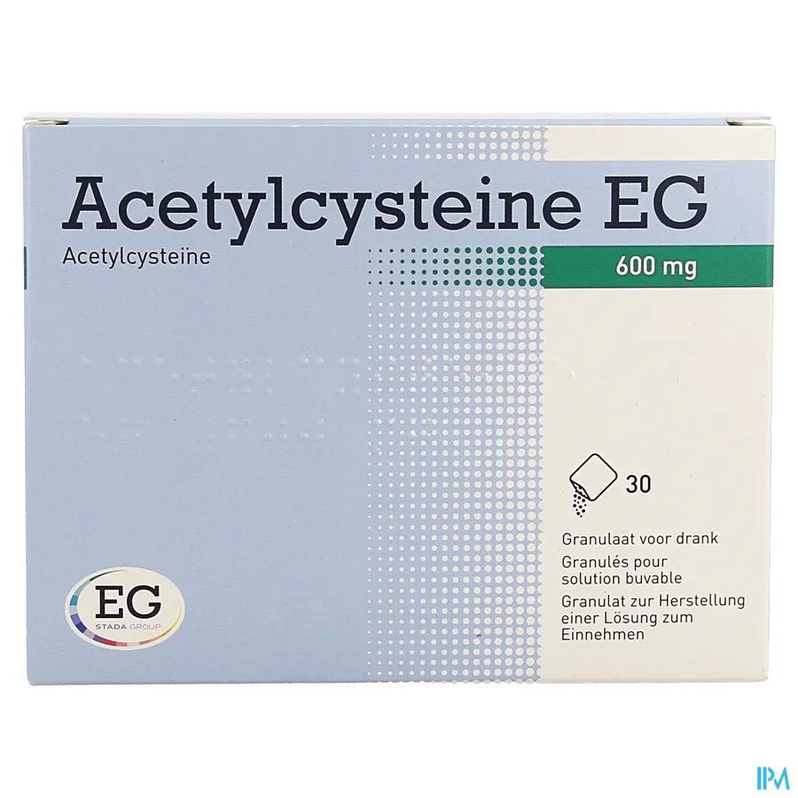 packshot van Acetylcysteïne EG 600 mg 30 Zakjes