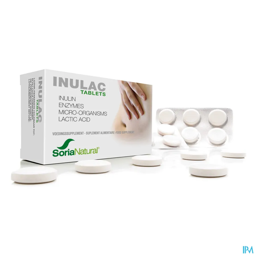productshot van Soria Inulac voor een Goede Vertering 30 Zuigtabletten