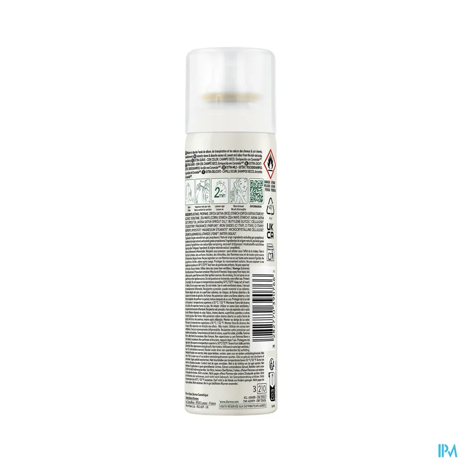 productshot van Klorane Ultramilde Getinte Droogshampoo met Haver & Ceramide 150 ml