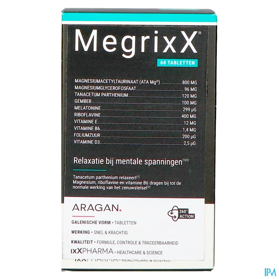 packshot van MegrixX 60 tabletten