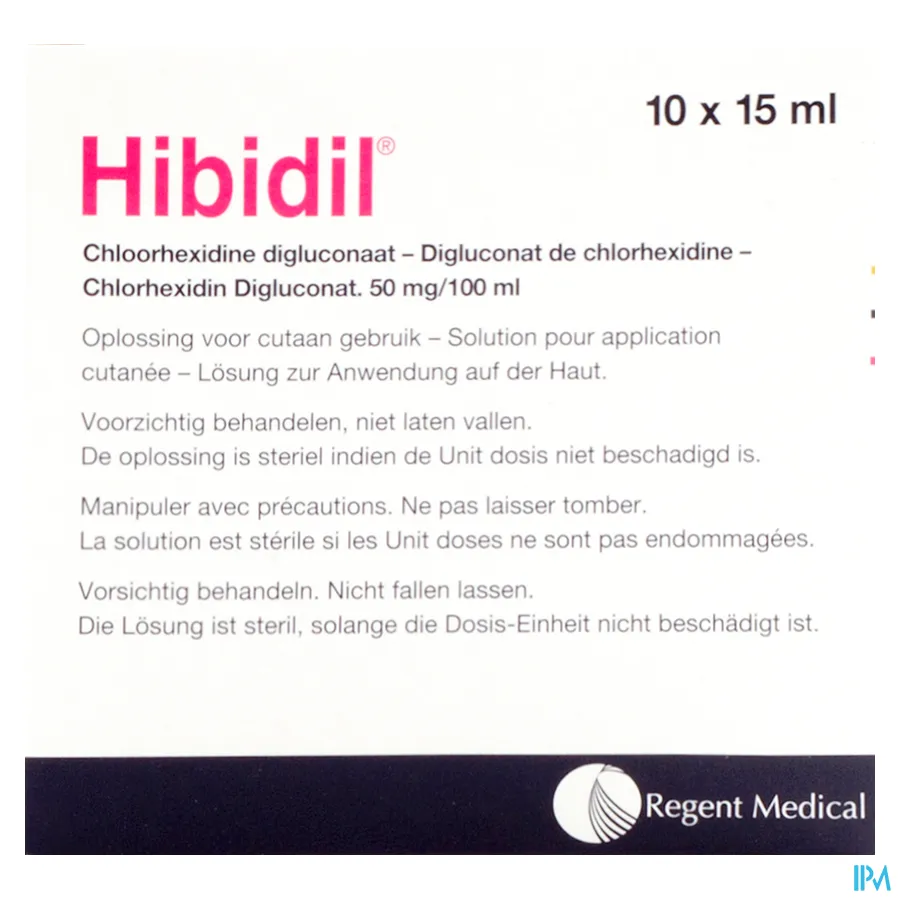 packshot van Hibidil 10 x 15ml unidosis
