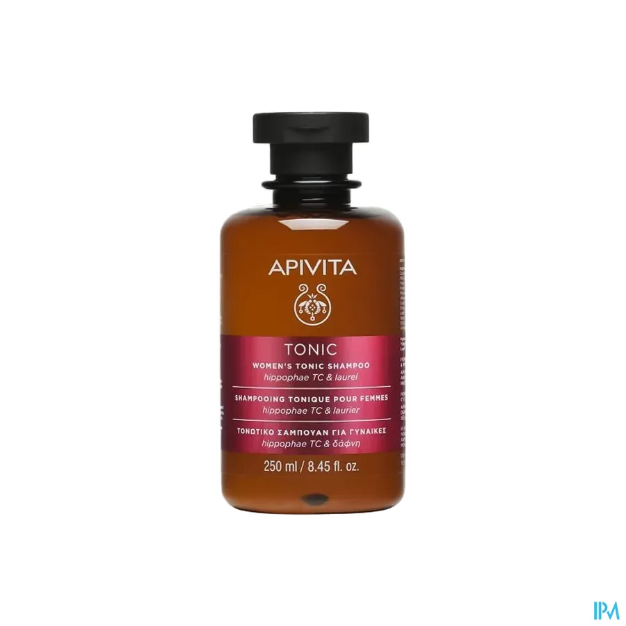 packshot van Apivita Tonic Shampoo voor Dames tegen Dunner Wordend Haar met Hippophae TC en Laurier Flacon 250 ml