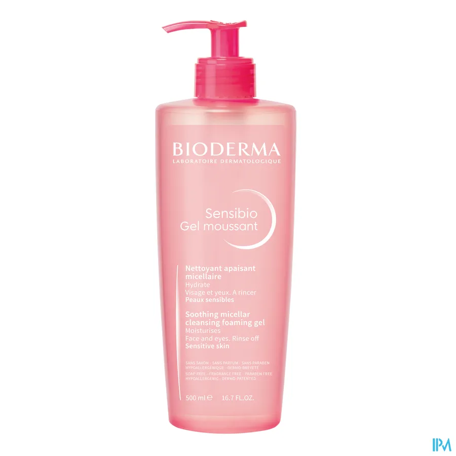 packshot van Bioderma Sensibio Schuimende Reinigingsgel 500 ml