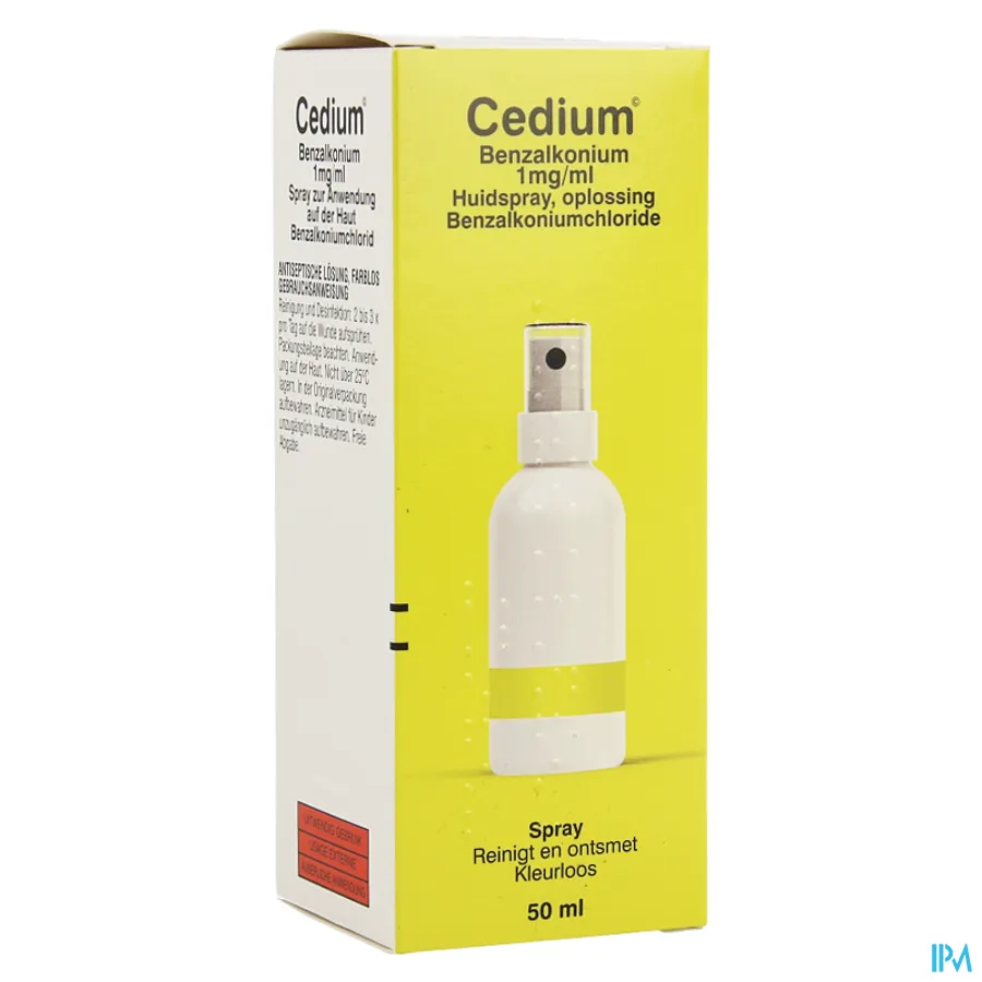 packshot van Cedium Kleurloze Ontsmettende Spray 50 ml