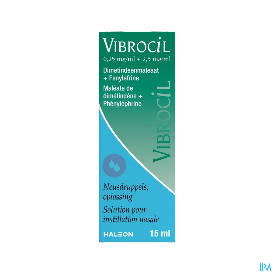 packshot van Vibrocil Neusdruppels bij Rhinitis 15 ml