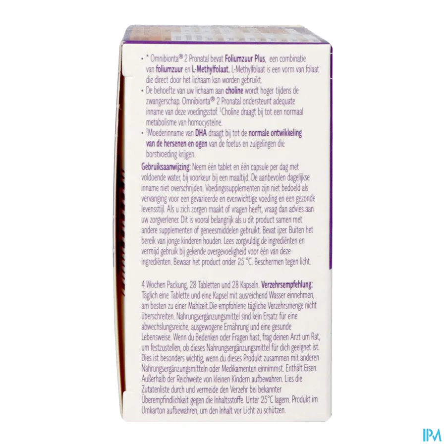 packshot van Omnibionta Pronatal 2 28 tabletten + 28 capsules