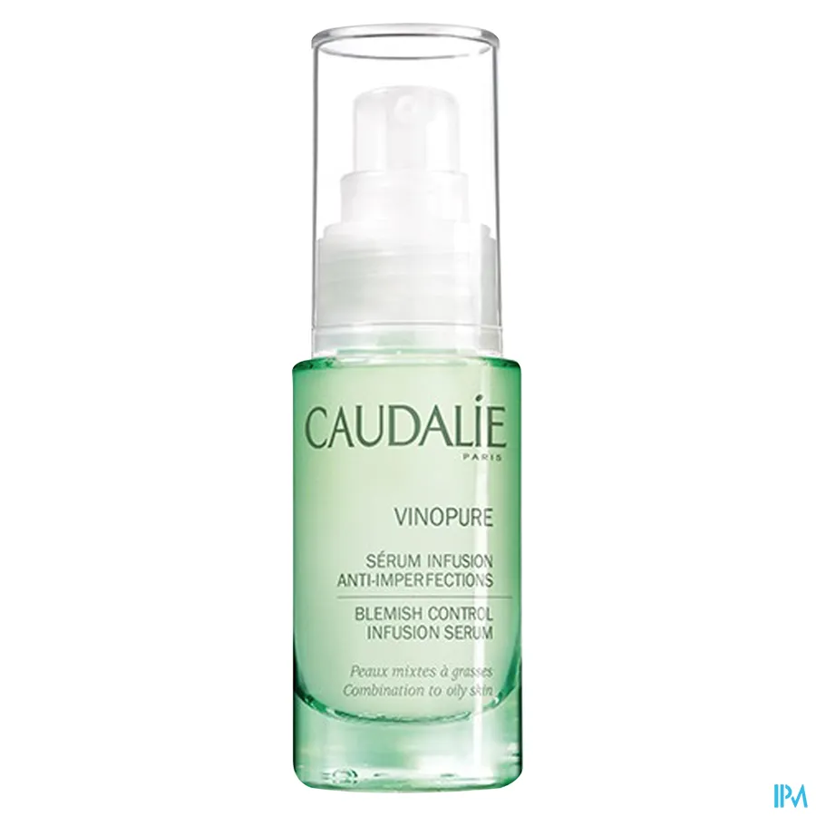 packshot van Caudalie Vinopure Infusie Serum tegen Onzuiverheden 30 ml