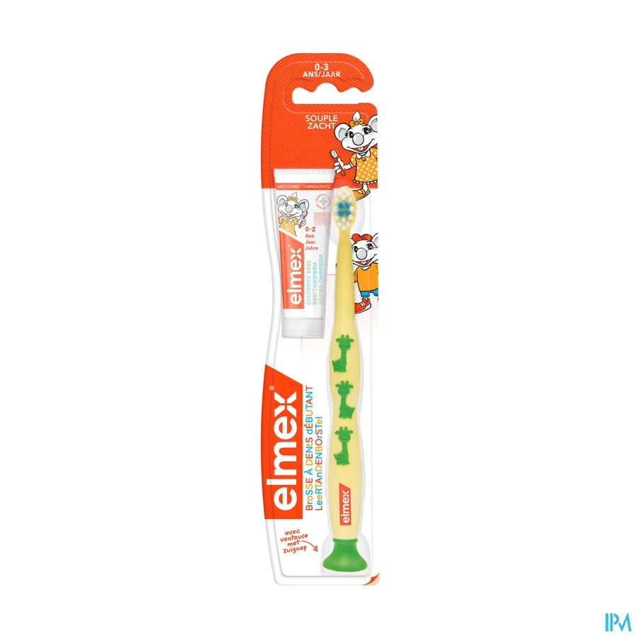 packshot van Elmex Leertandenborstel voor Kinderen van 0-3 Jaar 1 Stuk