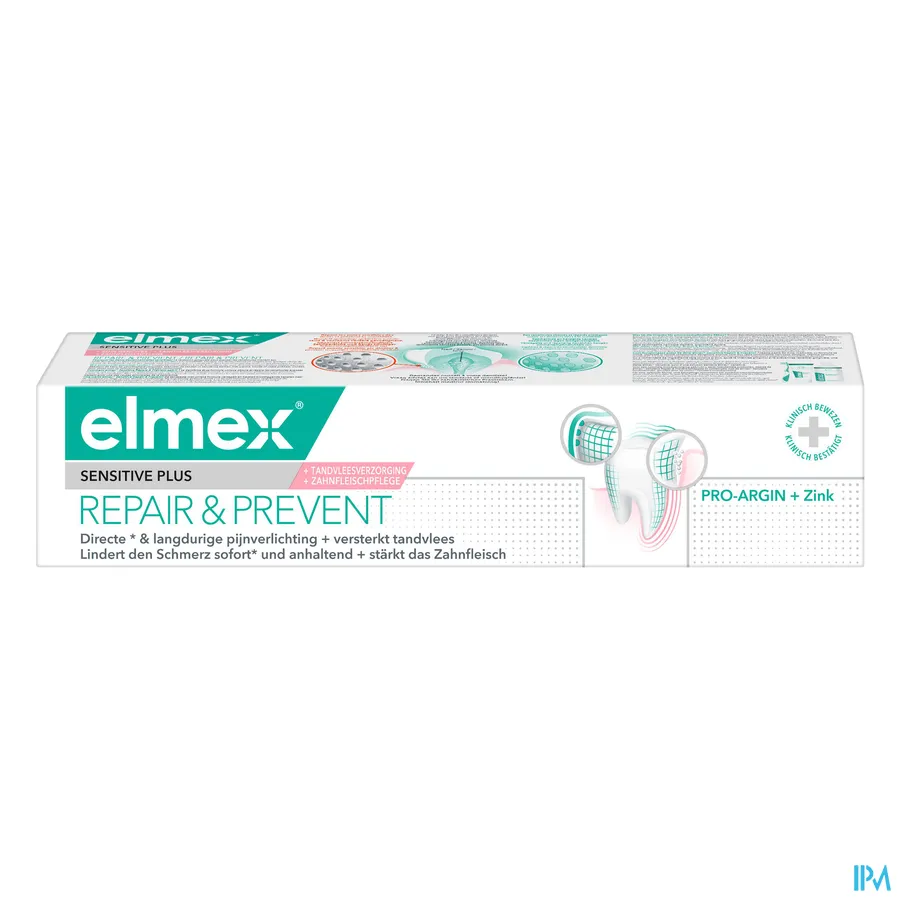 packshot van Elmex Sensitive Plus Repair & Prevent Tandpasta 75 ml
