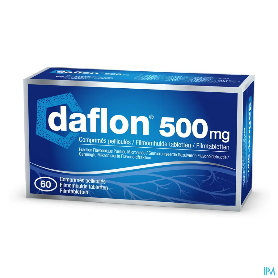 packshot van Daflon 500 mg 60 tabletten
