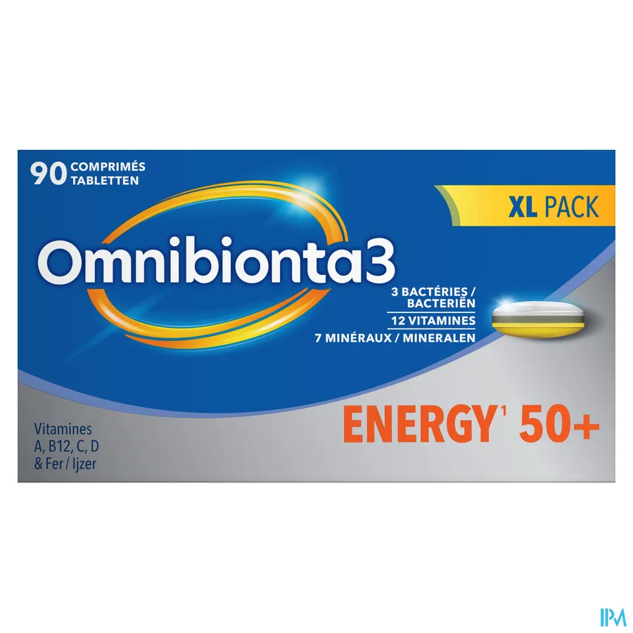 packshot van Omnibionta3 Energy 50+ 90 tabletten