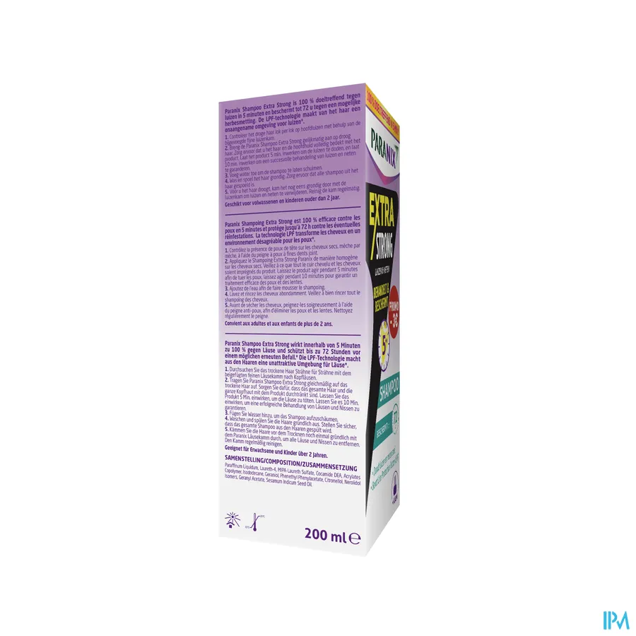 packshot van Paranix Extra Strong Sh 200ml Promo -3€