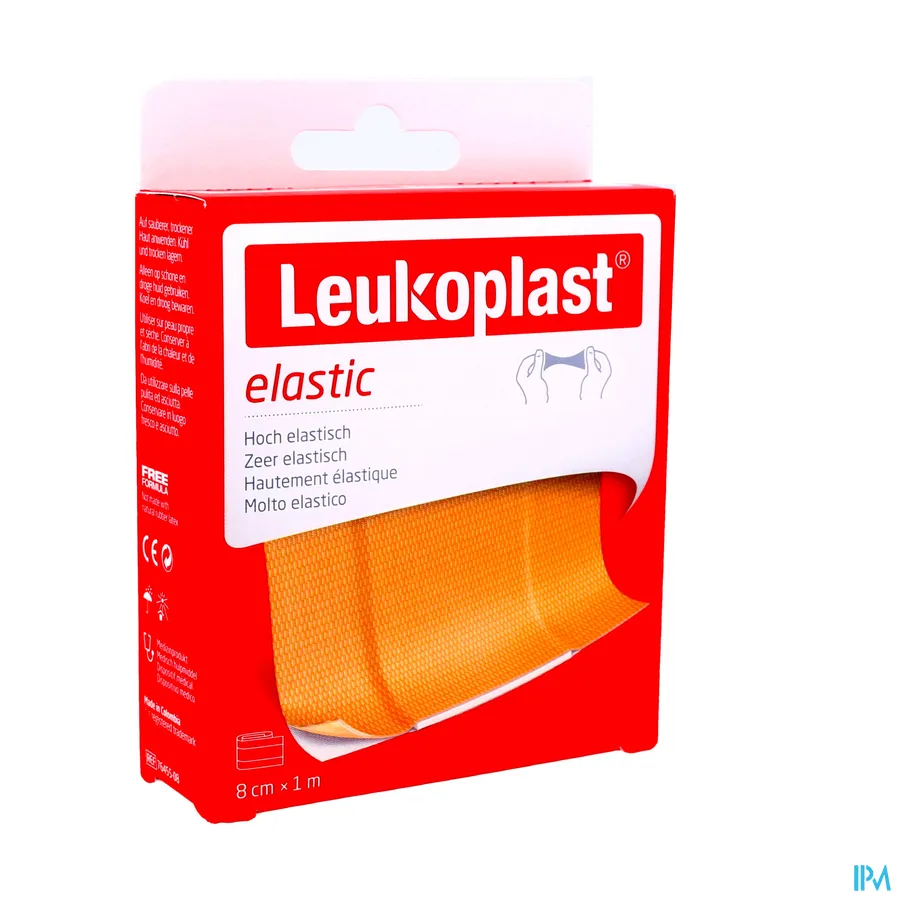 packshot van Leukoplast Elastic 8 cm x 1 m 1 stuk