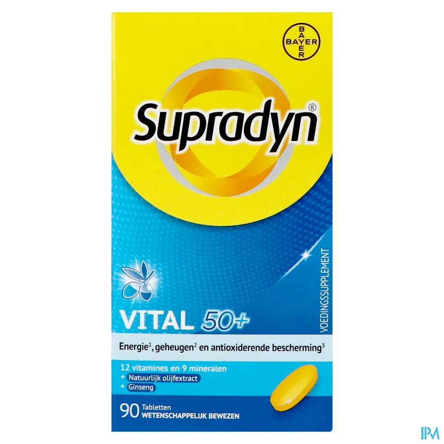 packshot van Supradyn Vital 50+ 90 Tabletten