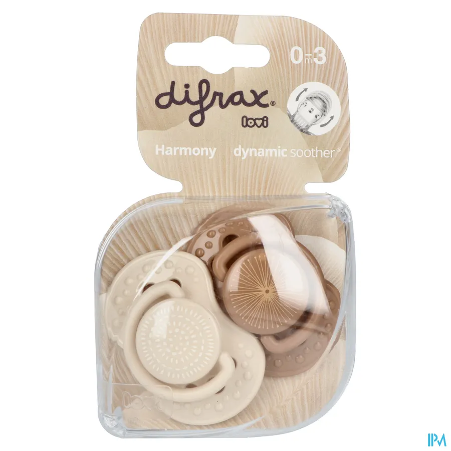 packshot van Difrax Fopspeen Dynamic Harmony 0-3m 2