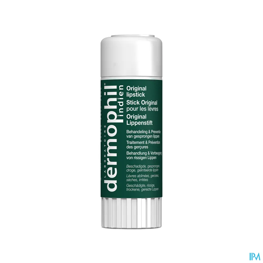 productshot van Dermophil Indien Originele Lippenstick Stick 3,5g