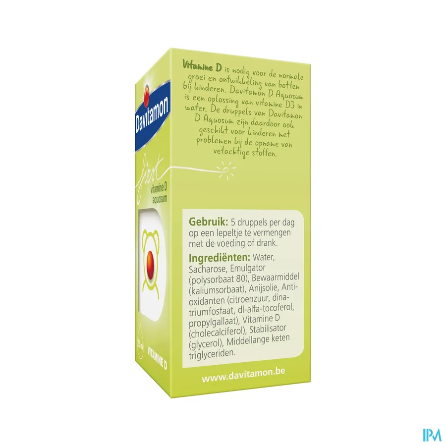 packshot van Davitamon Vitamine D Aquosum 25ml