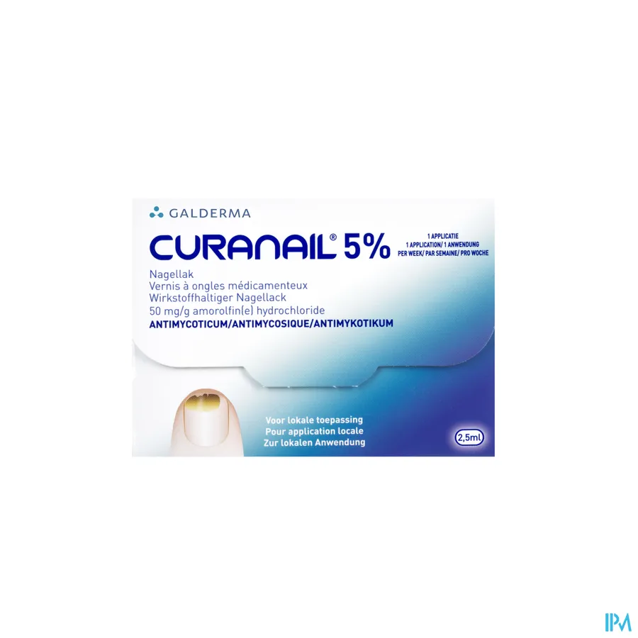 productshot van Curanail 5% Nagellak 2,5 ml