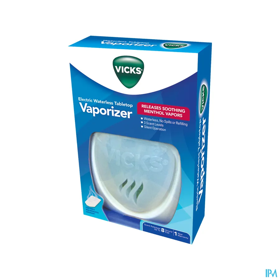packshot van Vicks Draagbare Watervrije Luchtbevochtiger 1 stuk