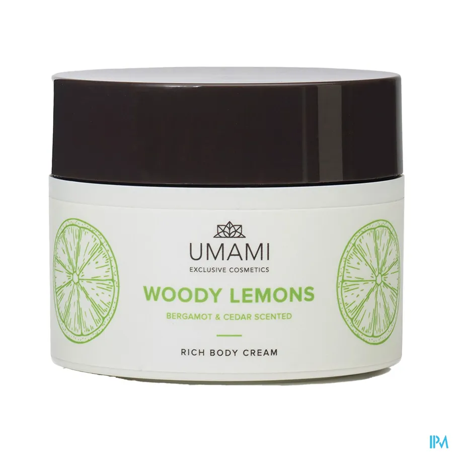 packshot van Umami Woody Lemons Bergamot & Ceder Body Cream 250 ml