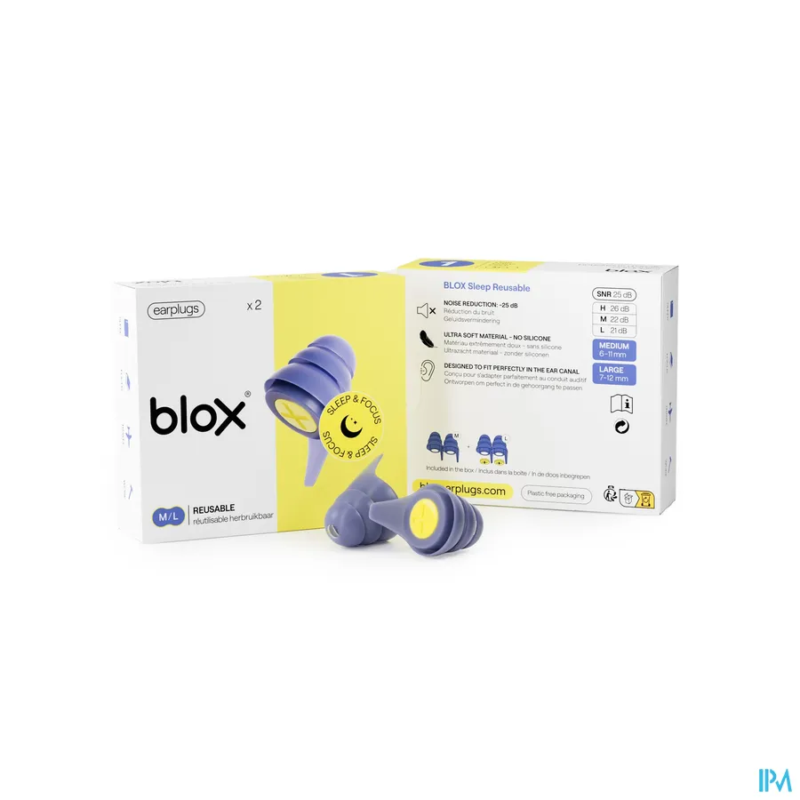 productshot van Blox Oordoppen Sleep Herbruikbaar 1 paar