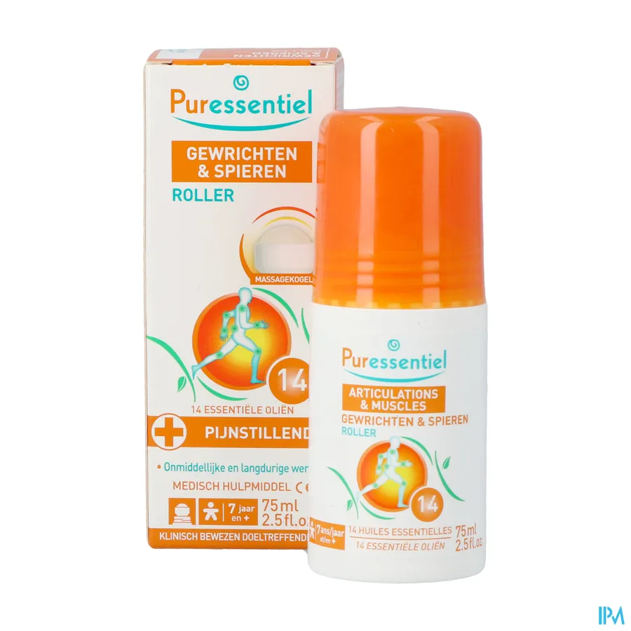 productshot van Puressentiel Roller voor Spieren en Gewrichten 75 ml
