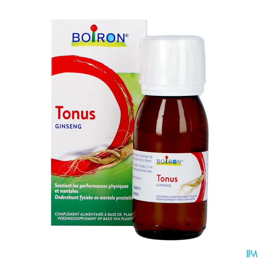 packshot van Boiron Ginseng -Tonus- Ondersteuning van Fysieke en Mentale Prestaties 60 ml