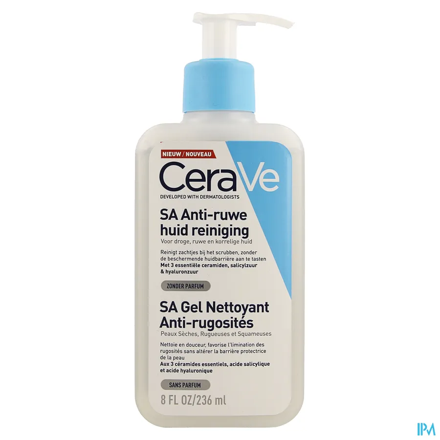 packshot van CeraVe SA Anti-Ruwe Huid Reiniging 236 ml