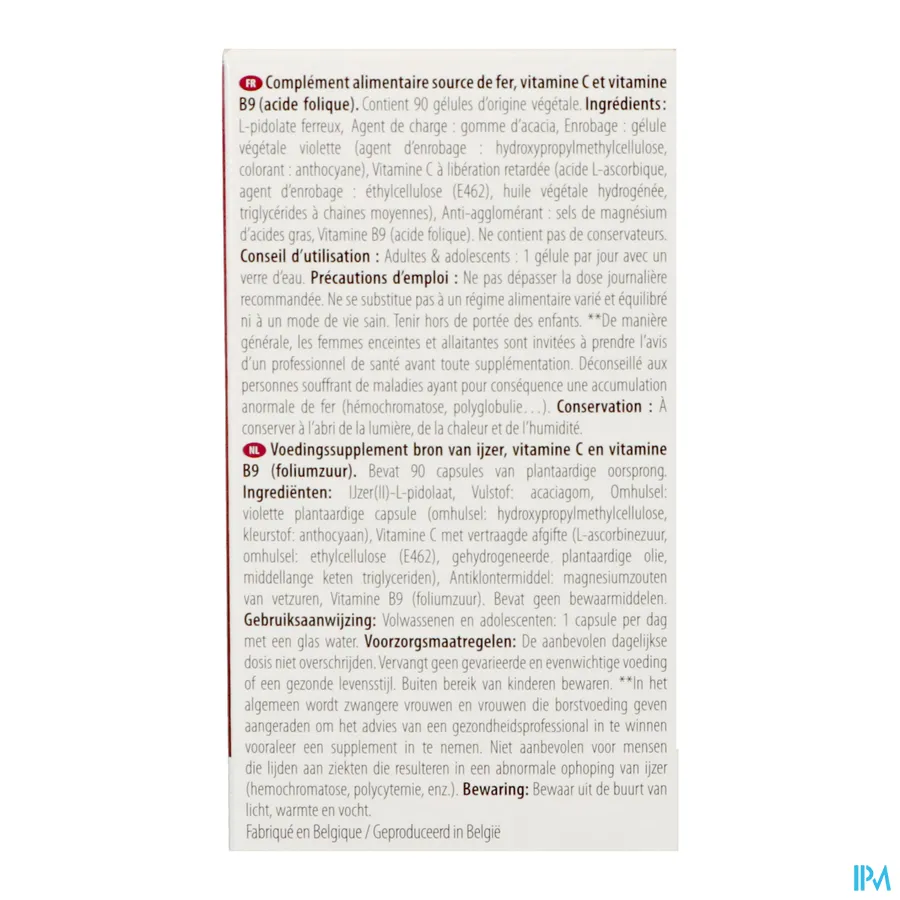 packshot van B-ijzer Forte Caps 90