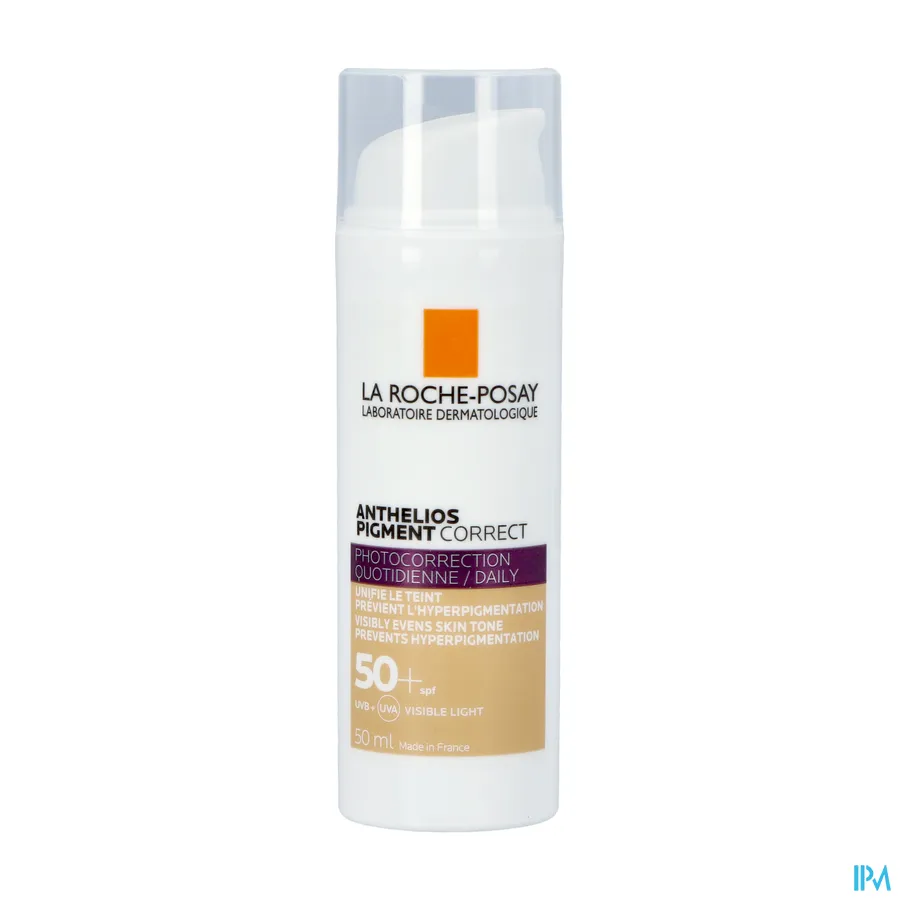 packshot van La Roche-Posay Anthelios Pigment Correct SPF 50+ Getint Light 50 ml