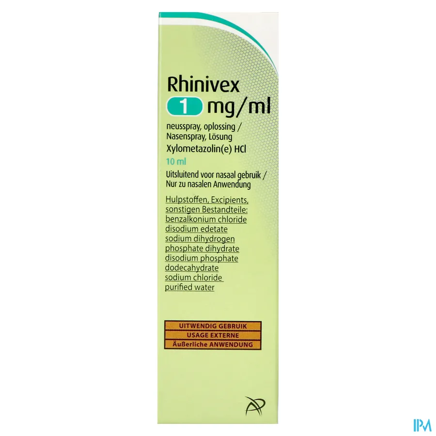 packshot van Rhinivex Neusspray tegen de Verstopte Neus 10 ml