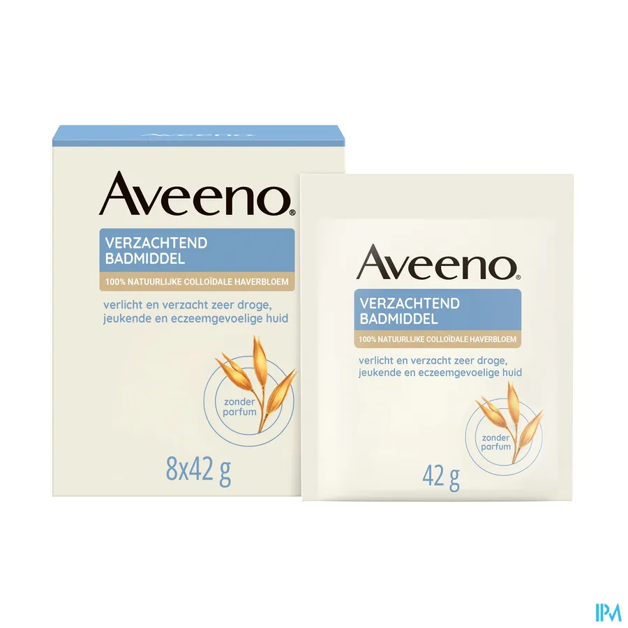productshot van Aveeno Verzachtend Badmiddel 8 x 42 g