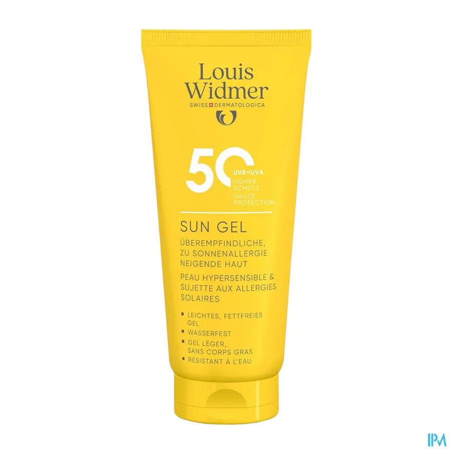 productshot van Widmer Sun Gel 50 Zonder Parfum 100 ml