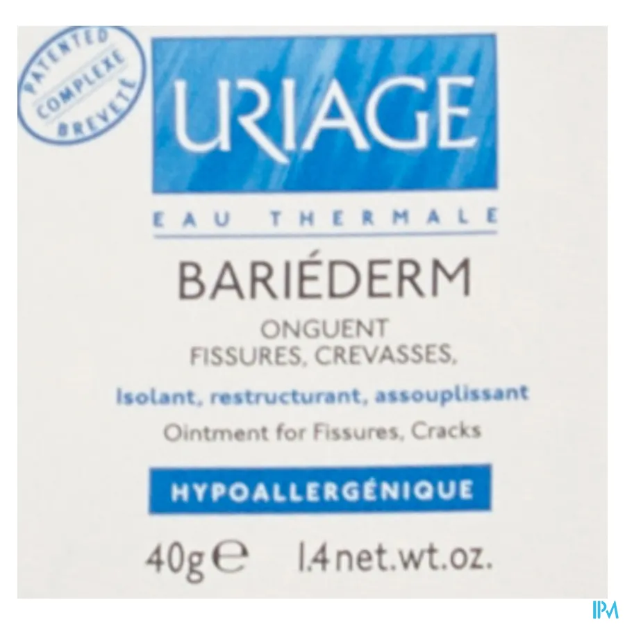 packshot van Uriage Bariéderm Zalf voor Kloven en Barsten Pot 40 g