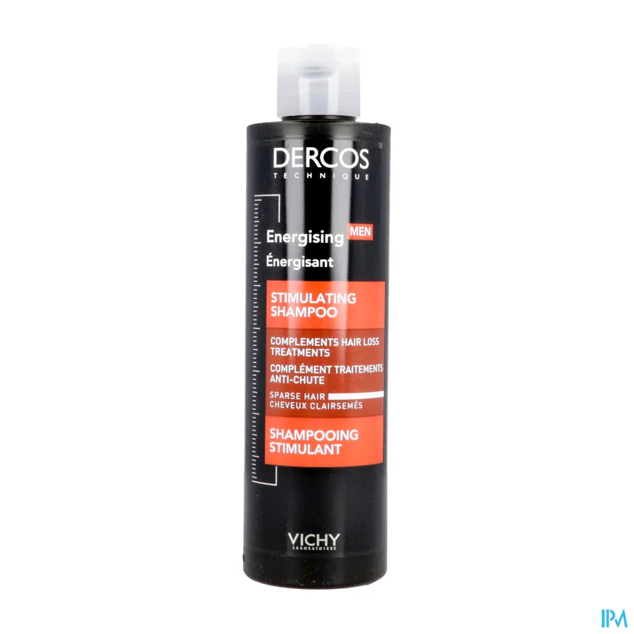 productshot van Vichy Dercos Men Aminexil Energie Revitaliserende Shampoo 200 ml