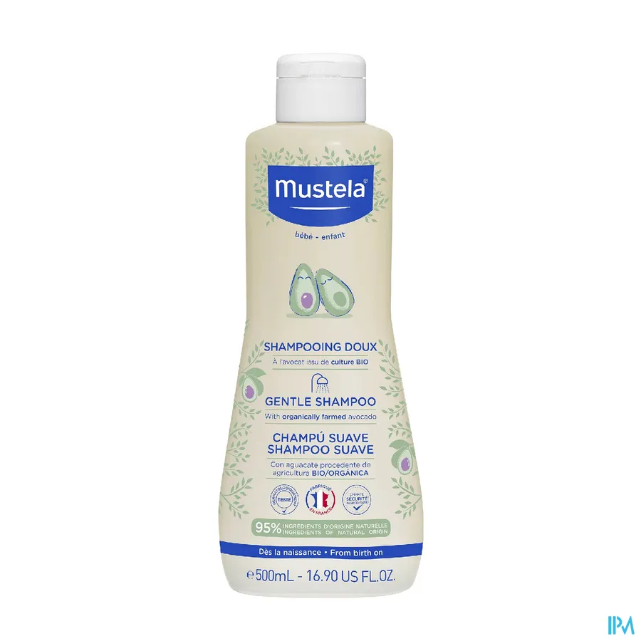 packshot van Mustela Baby en Kind Zachte Shampoo voor Normale Huid 500 ml