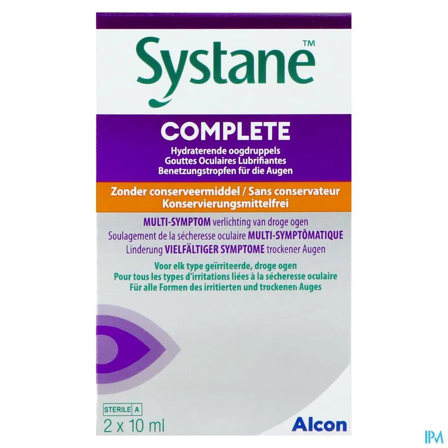 packshot van Systane Complete Oogdruppels Zonder Conserveermiddel 2 x 10 ml