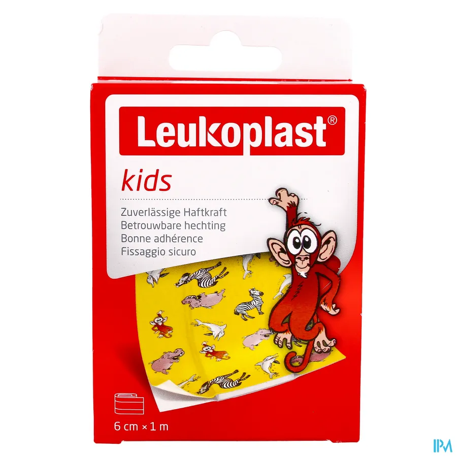 packshot van Leukoplast Kids 6 cm x 1 m 1 stuk