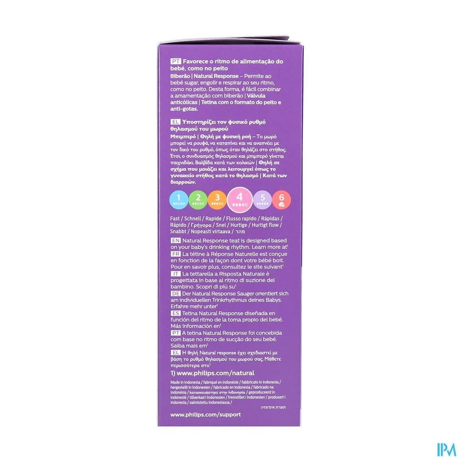 packshot van Philips Avent Natural 3.0 Zuigfles 330 ml 1stuk