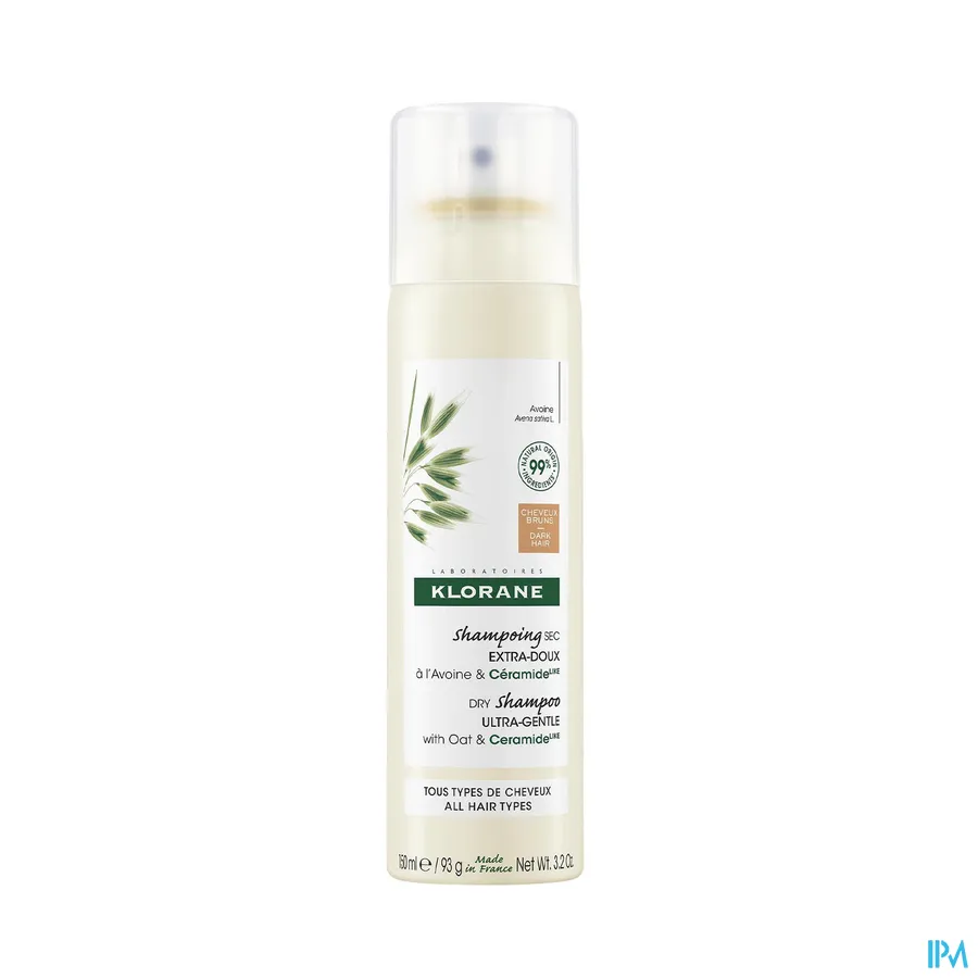 packshot van Klorane Ultramilde Getinte Droogshampoo met Haver & Ceramide 150 ml