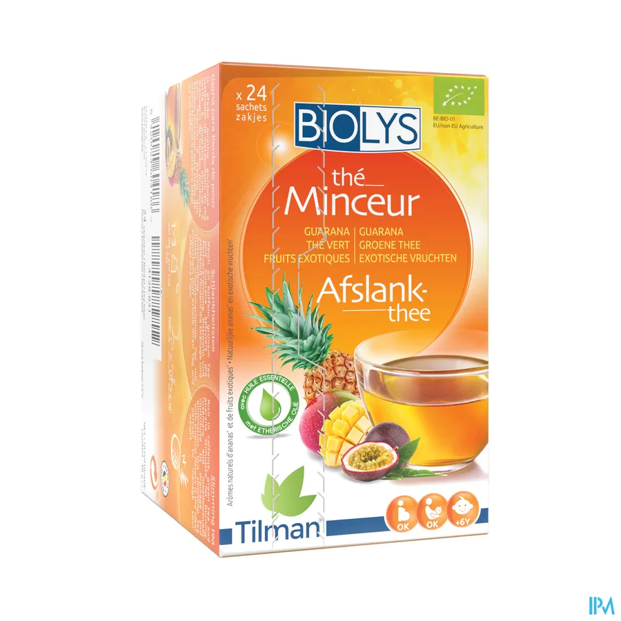 packshot van Biolys Guarana Groene Thee met Exotische Vruchten 24 zakjes