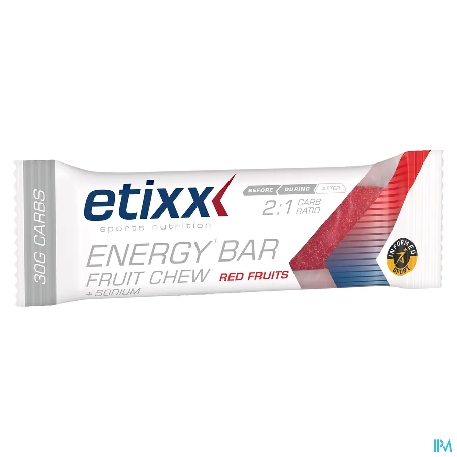 packshot van Etixx Energy Bar Fruit Red Fruits 38g